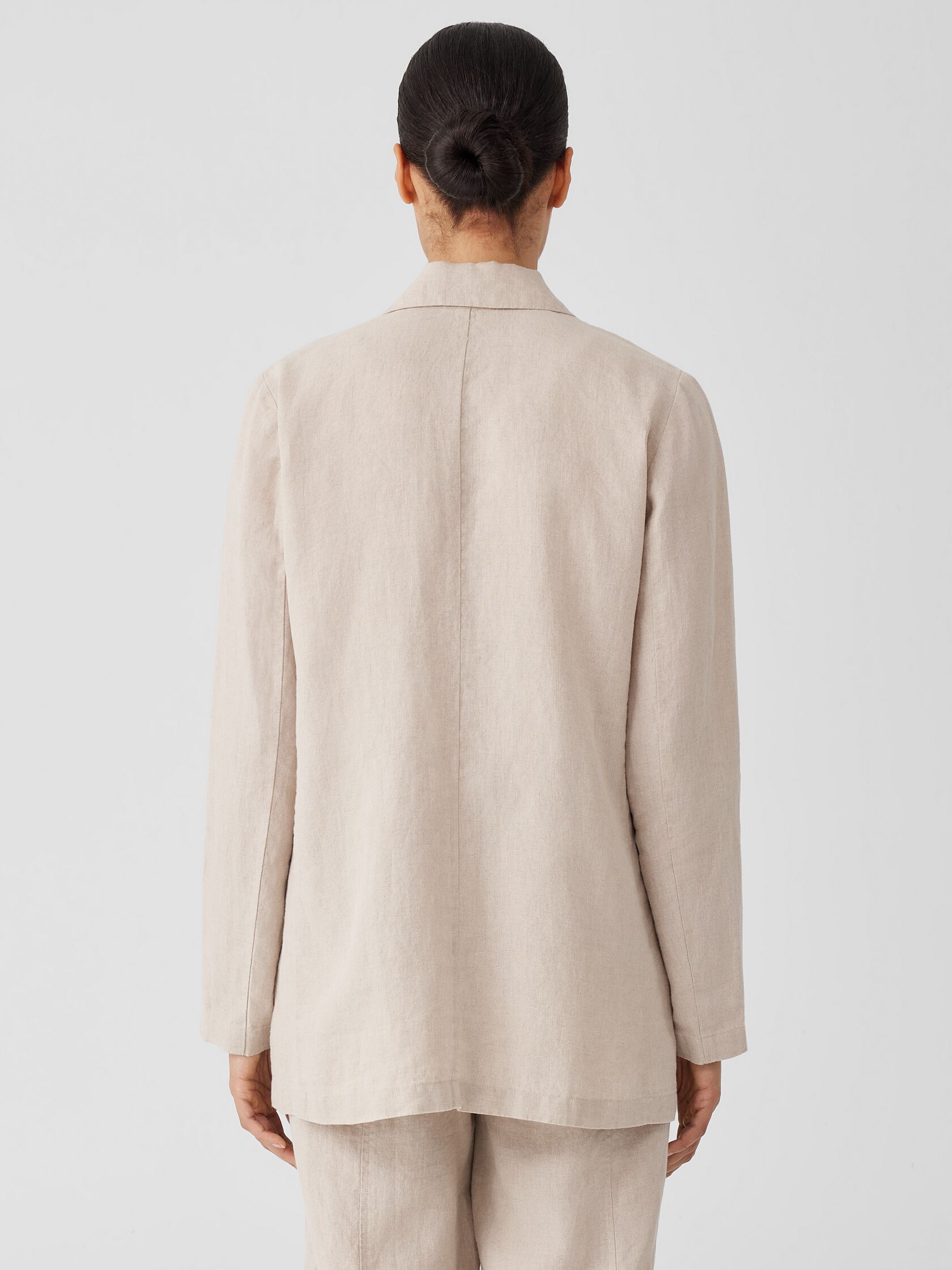 Organic Linen Long Blazer