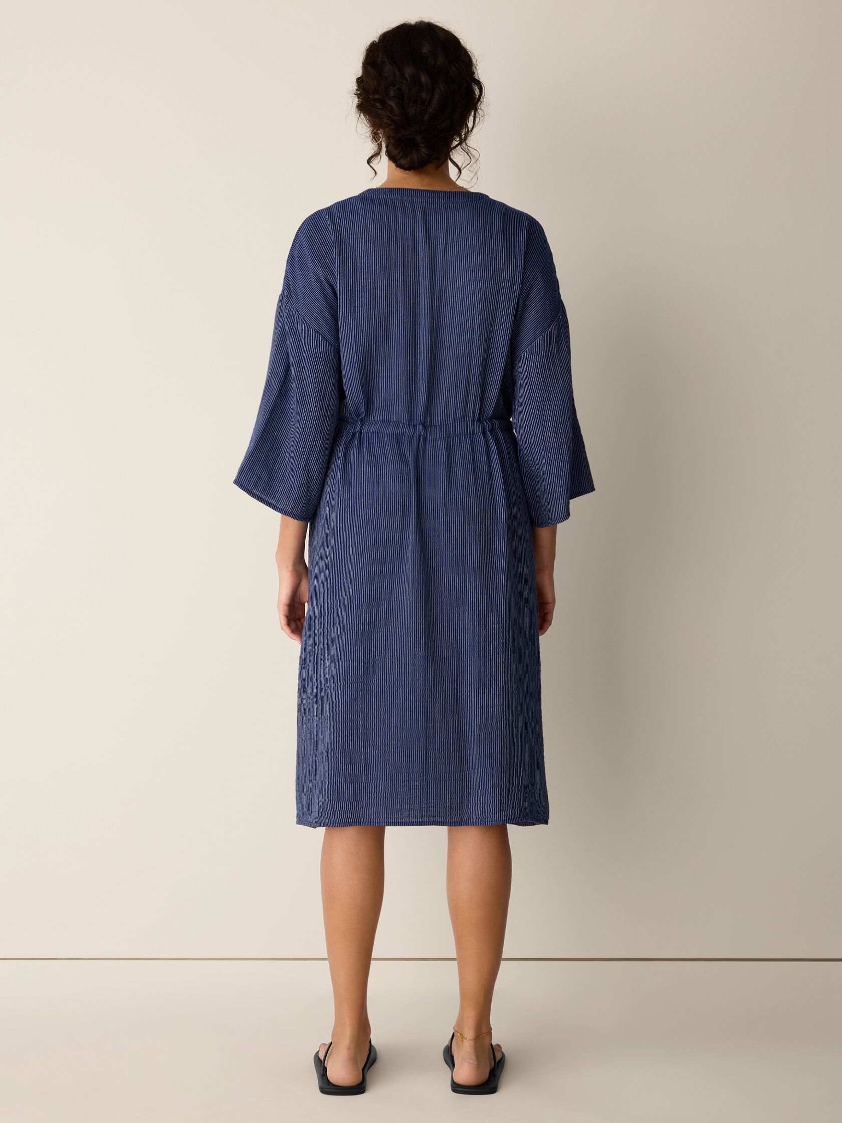 Striped Organic Cotton Gauze Caftan