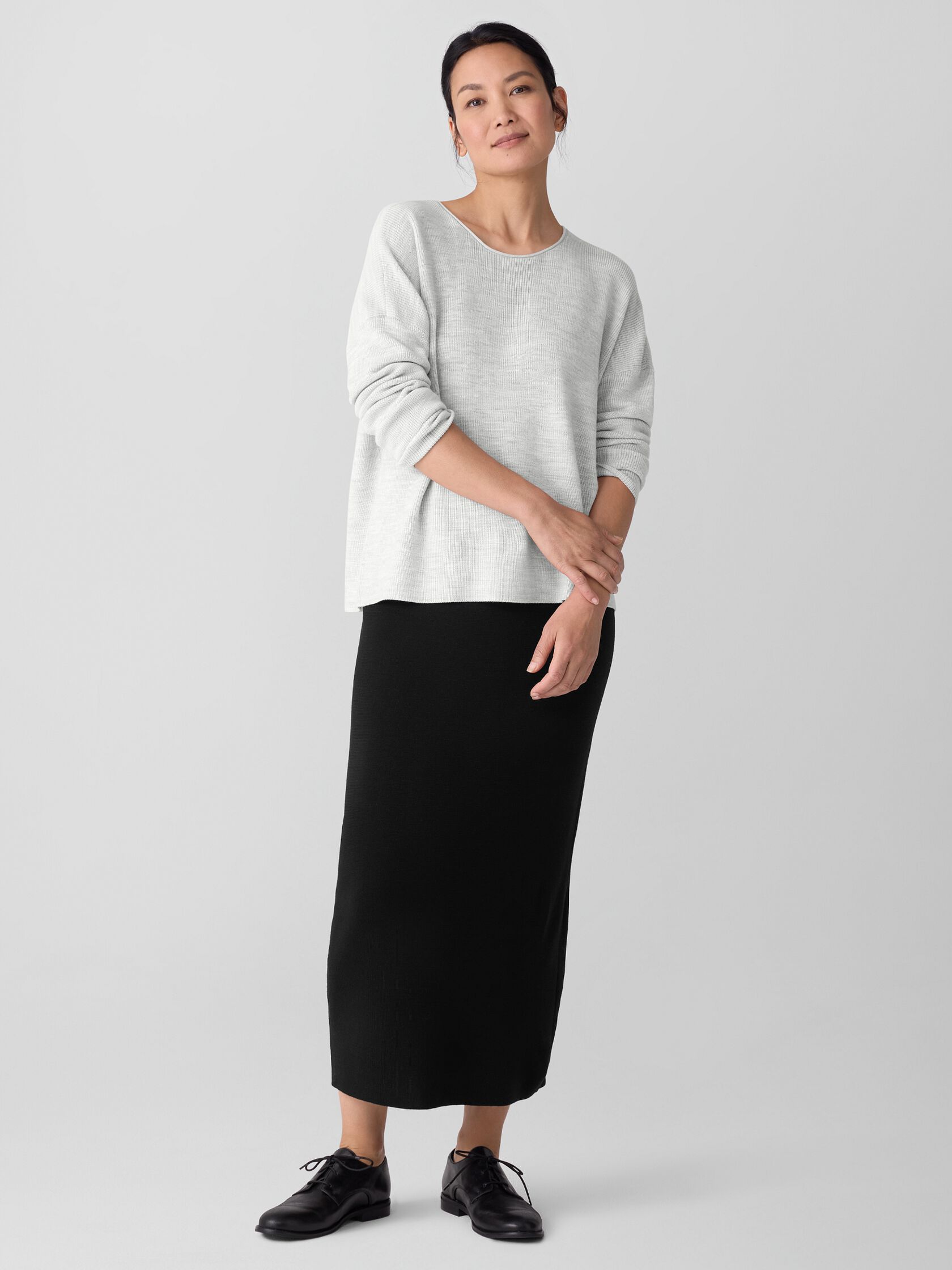 Merino Crew Neck Top in Regenerative Wool