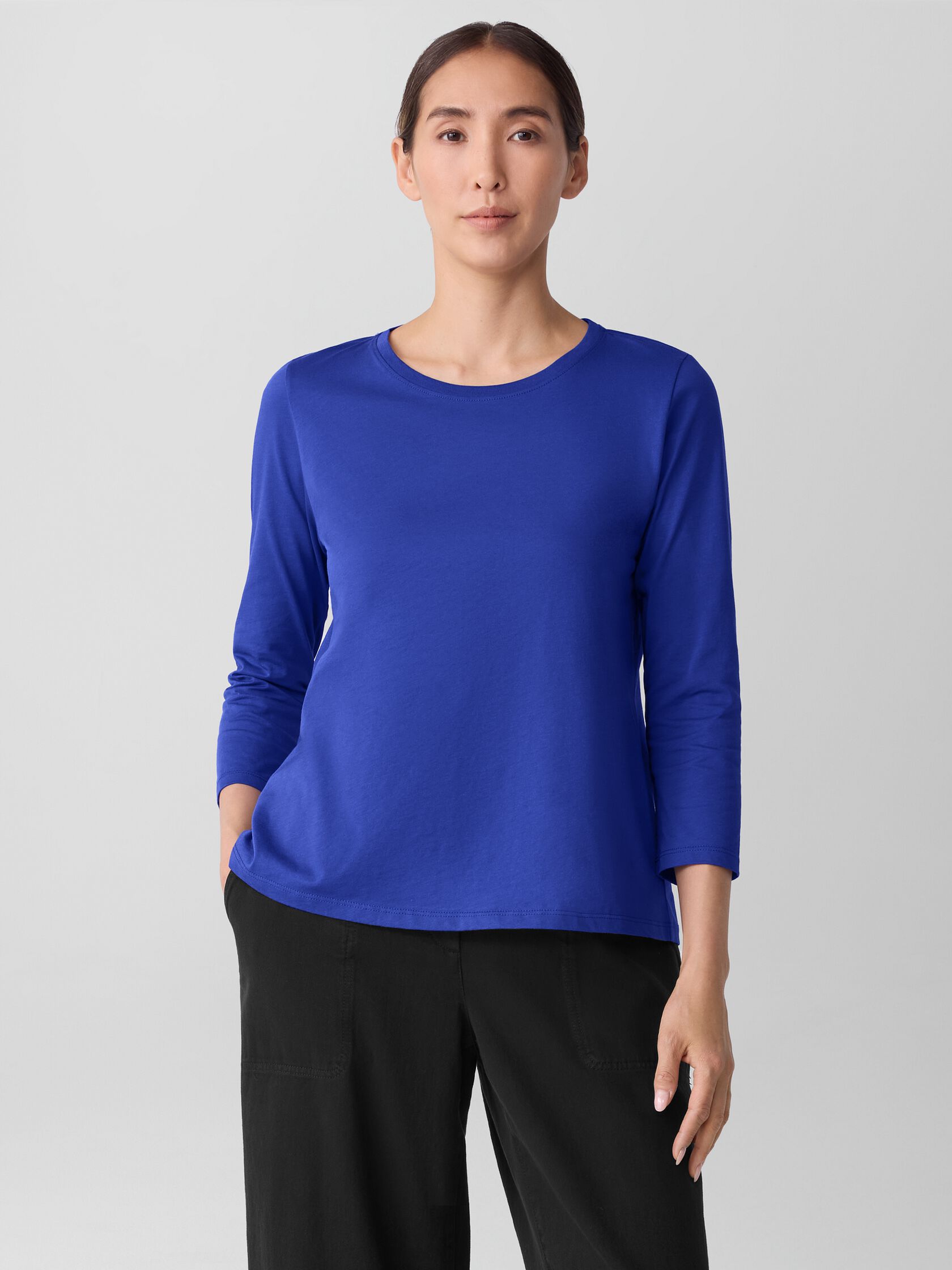 Organic Pima Cotton Jersey Long-Sleeve Tee
