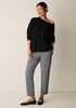 Organic Cotton Pucker Check Tapered Pant