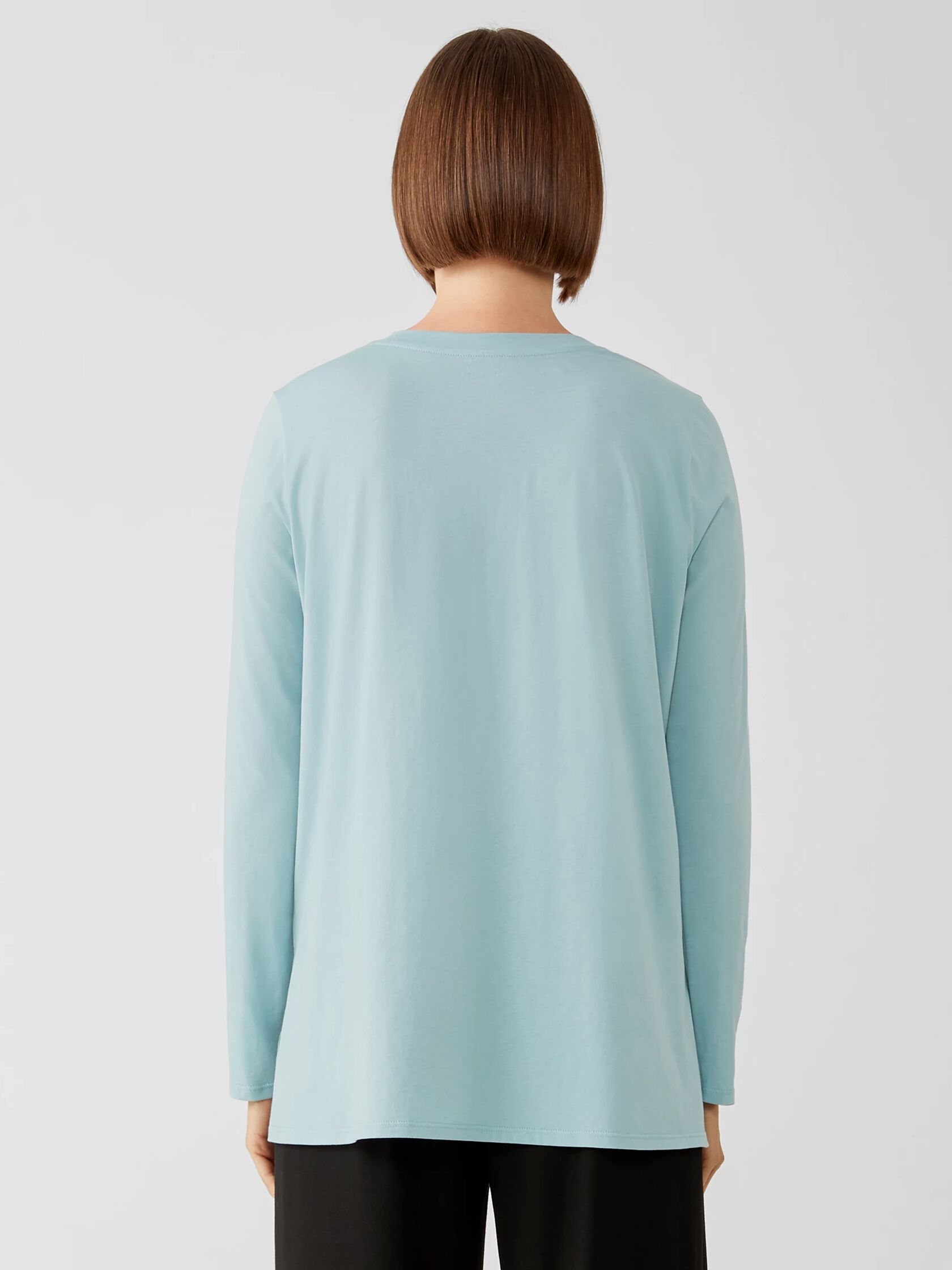 Organic Cotton Easy Jersey Crew Neck Top
