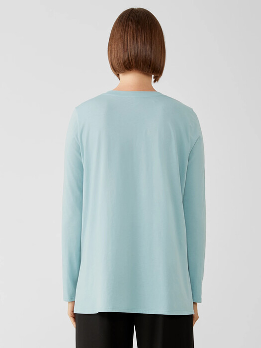Organic Cotton Easy Jersey Crew Neck Top