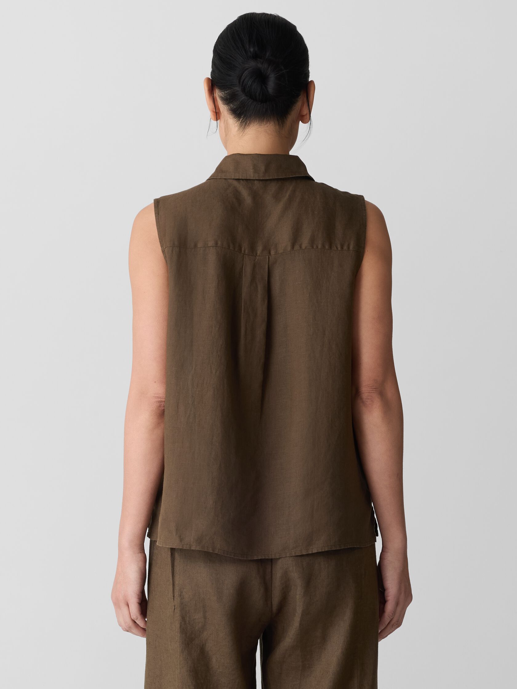 Organic Handkerchief Linen Sleeveless Shirt