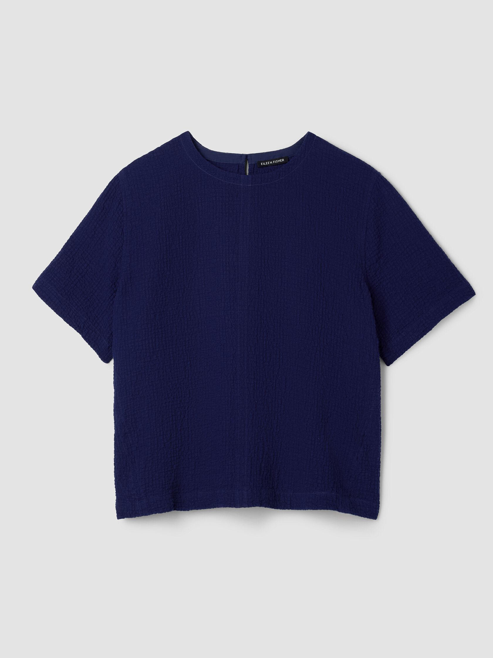 Organic Cotton Doubleweave Round Neck Top