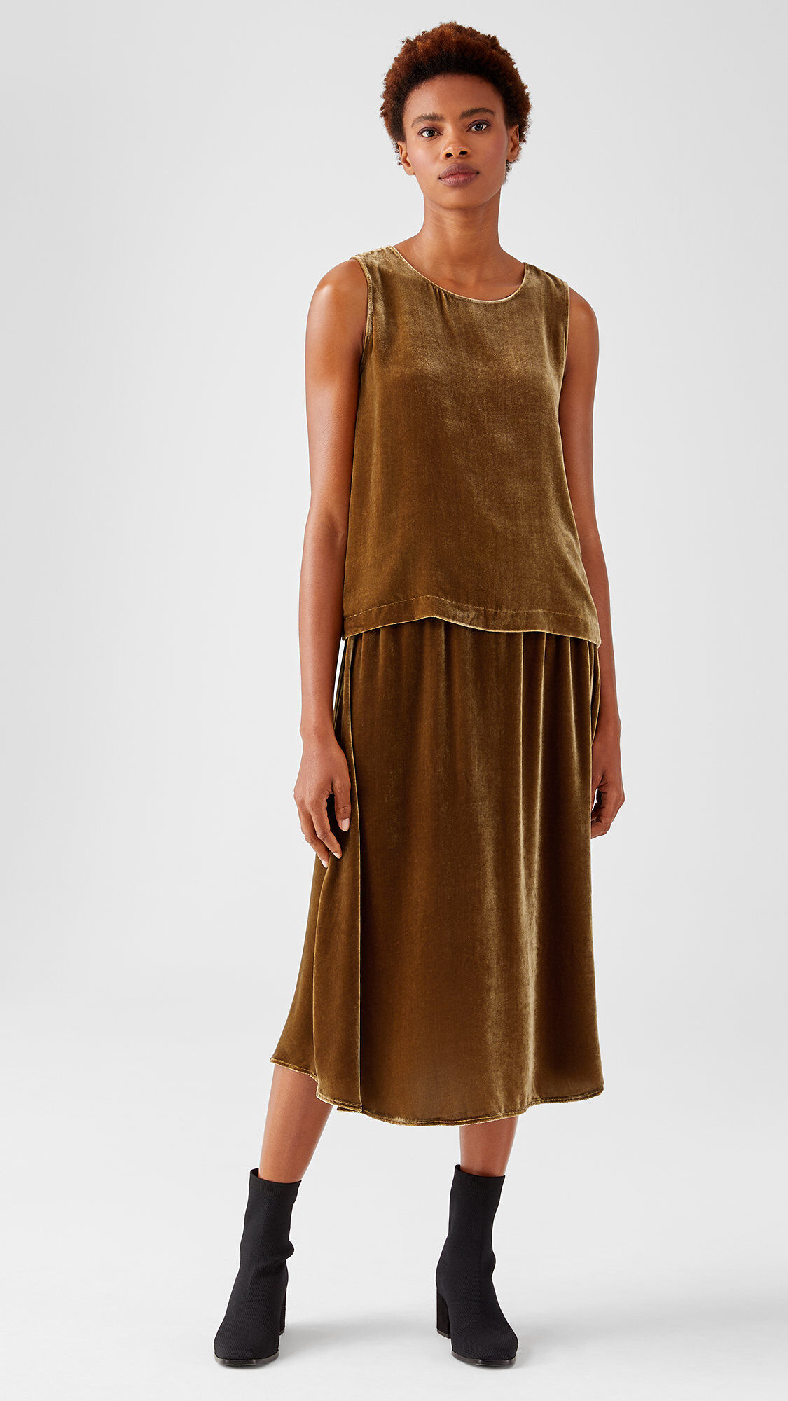 Silk velvet skirt discount