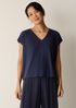 Fine Jersey V-Neck Square Top