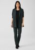 Washable Flex Ponte Notch Collar Long Blazer