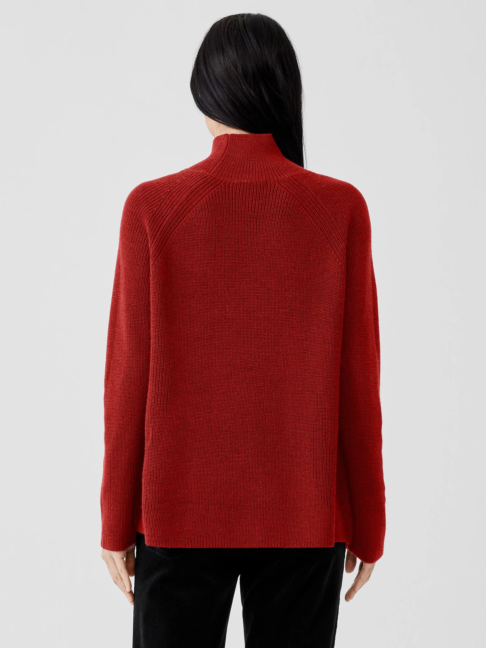 Merino Turtleneck Top in Regenerative Wool