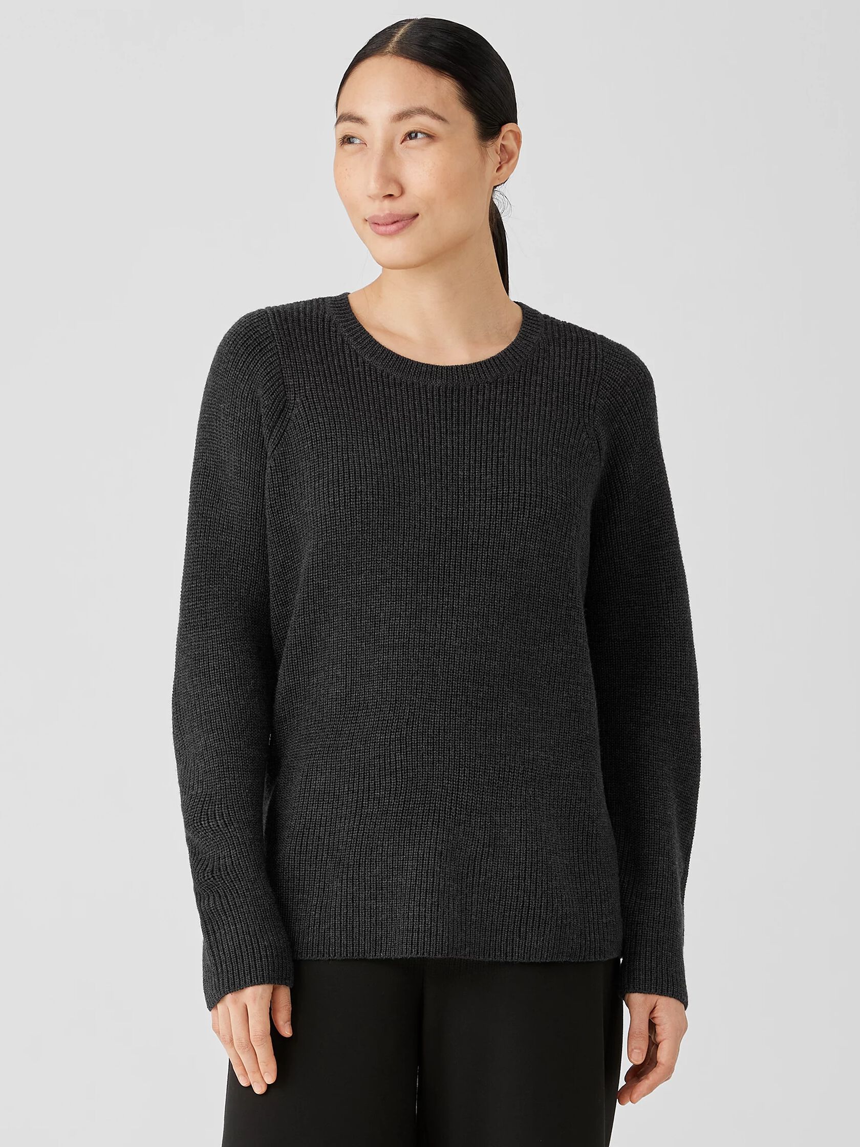 Merino Crew Neck Top in Responsible Wool