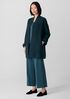 Lightweight Boiled Wool High Collar Jacket in Regenerative Wool