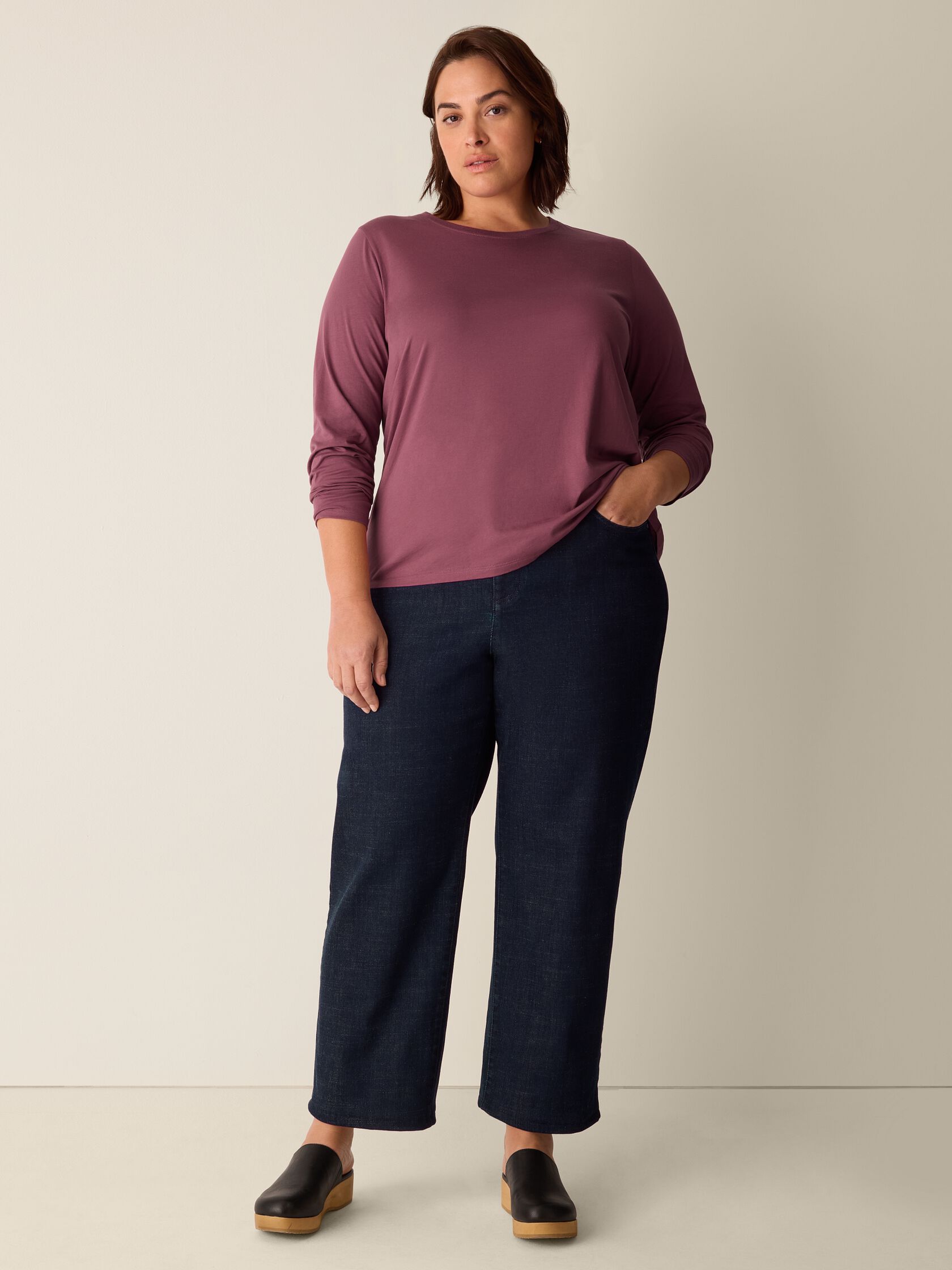 Organic Pima Cotton Jersey Long-Sleeve Tee