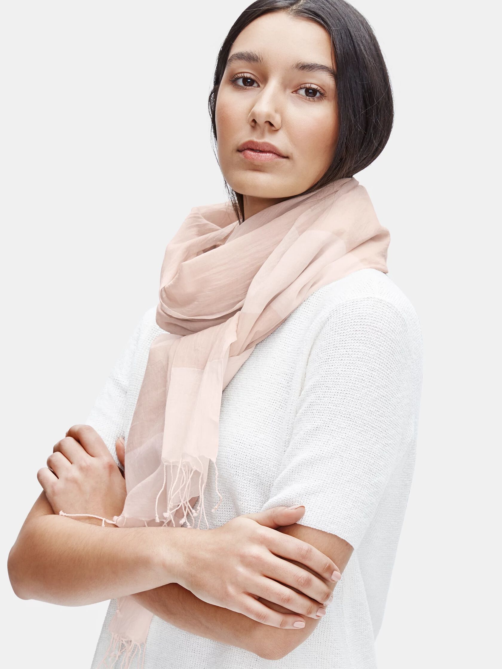 Handloomed Organic Cotton Striped Scarf