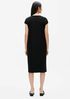 Wide Rib Stretch V-Neck Dress