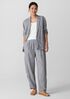 Puckered Organic Linen Stripe Blazer