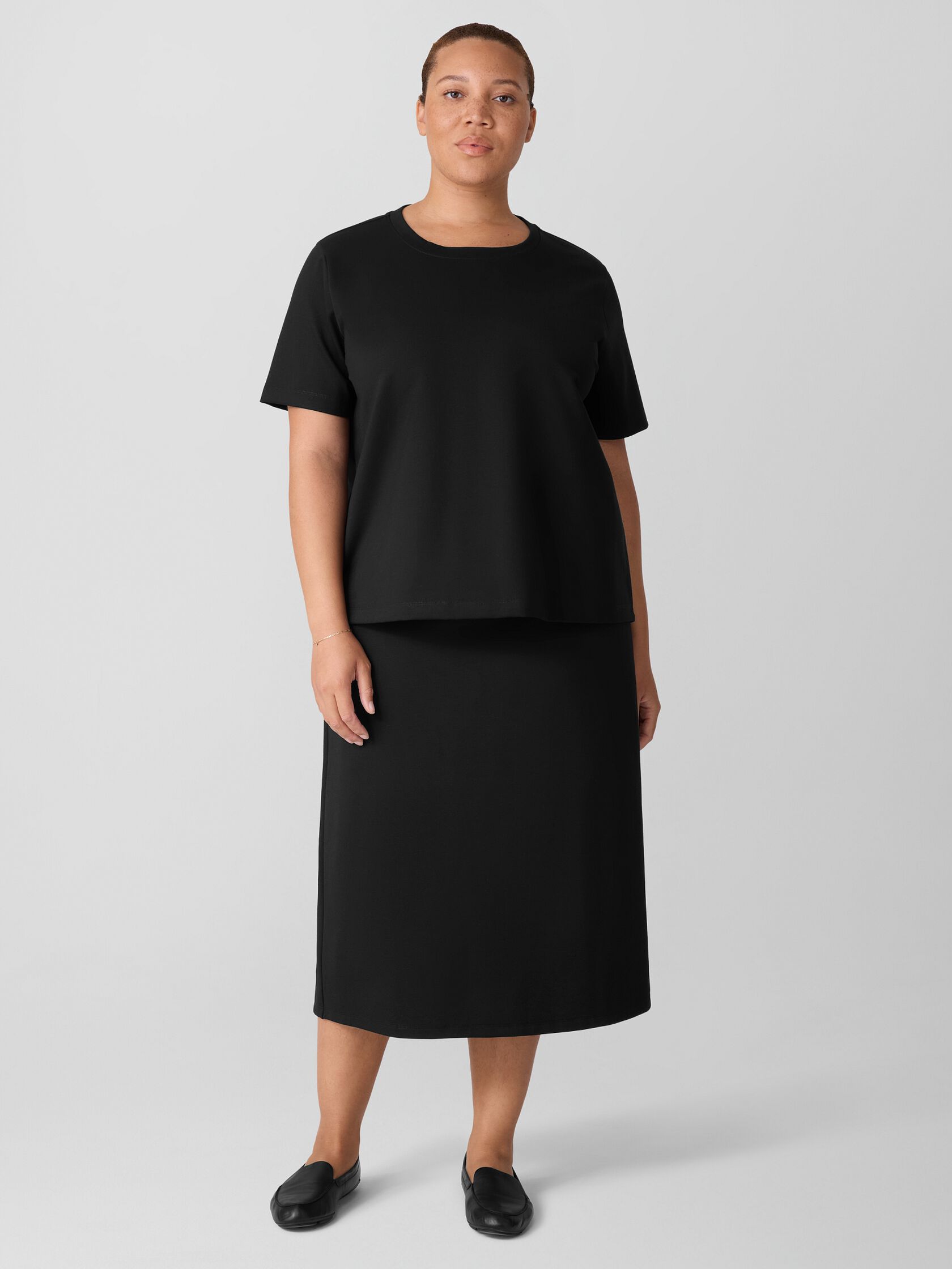 Washable Flex Ponte Straight Skirt