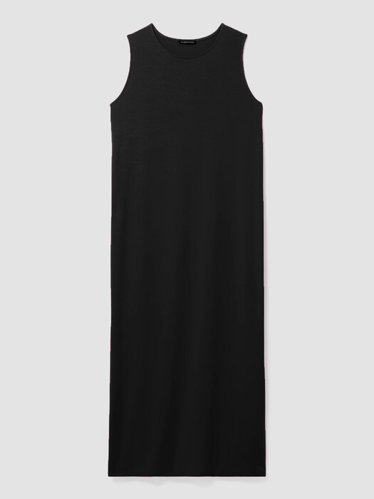 Stretch Jersey Knit Round Neck Dress