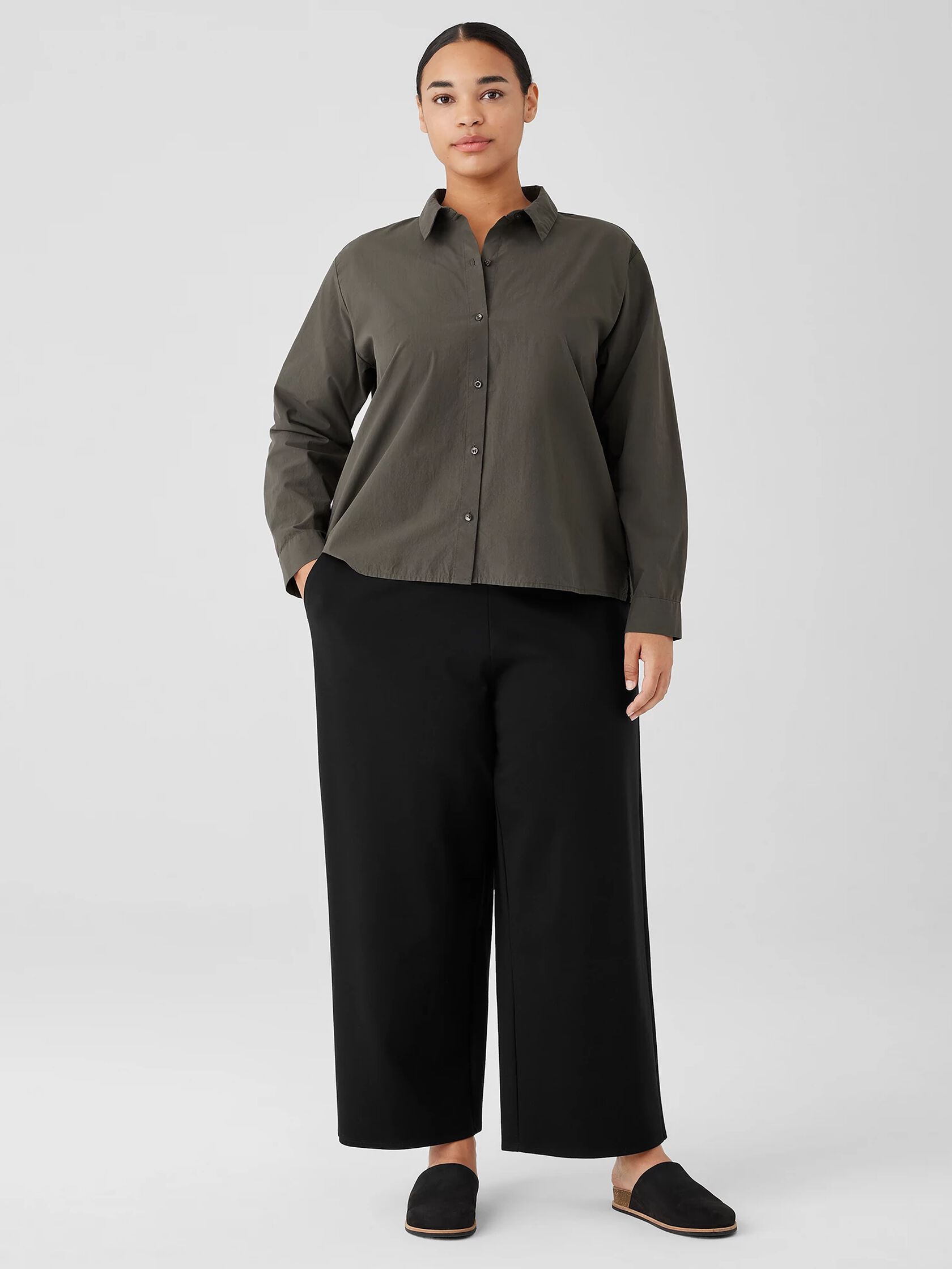 Washable Flex Ponte Wide-Leg Pant