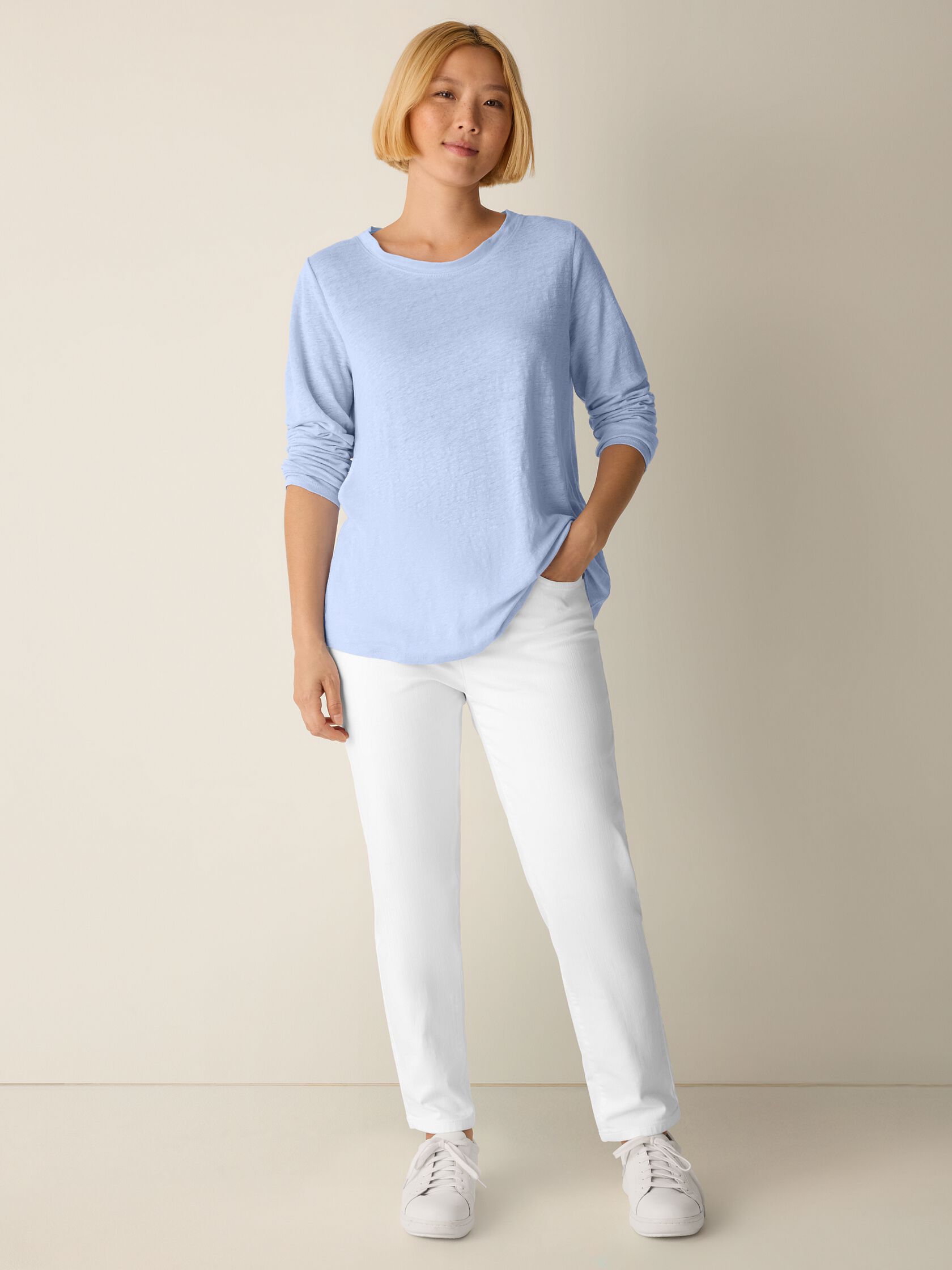Organic Linen Jersey Long-Sleeve Tee