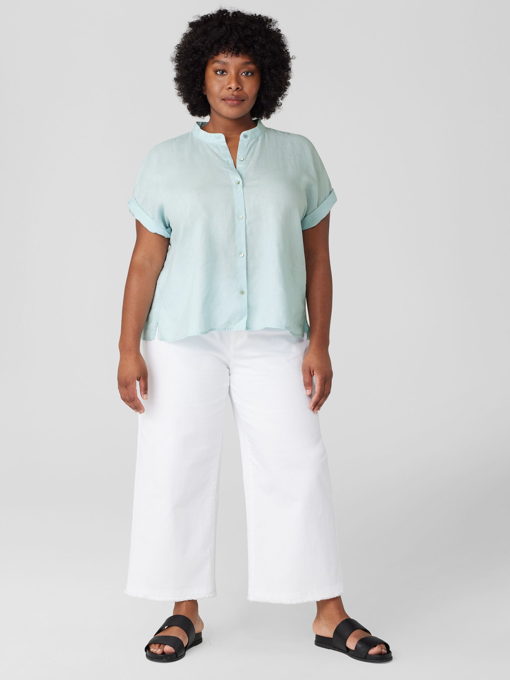 Handkerchief Linen Short-Sleeve Shirt