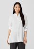 Organic Handkerchief Linen Mandarin Collar Shirt