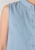 Airy Organic Cotton Twill Sleeveless Shirt
