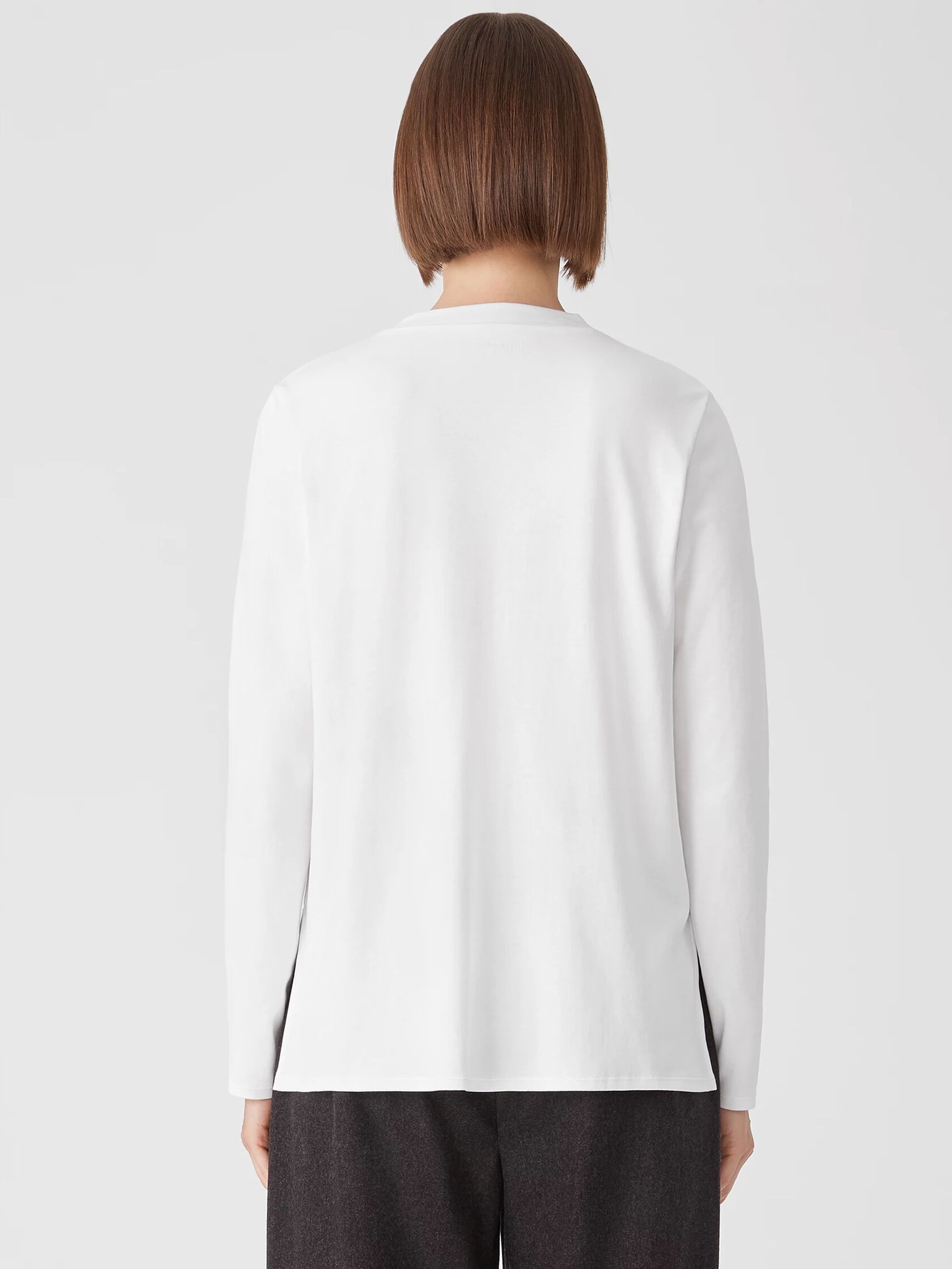 Organic Pima Cotton Interlock Mock Neck Top