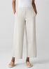 Cotton Blend Ponte Wide-Leg Pant