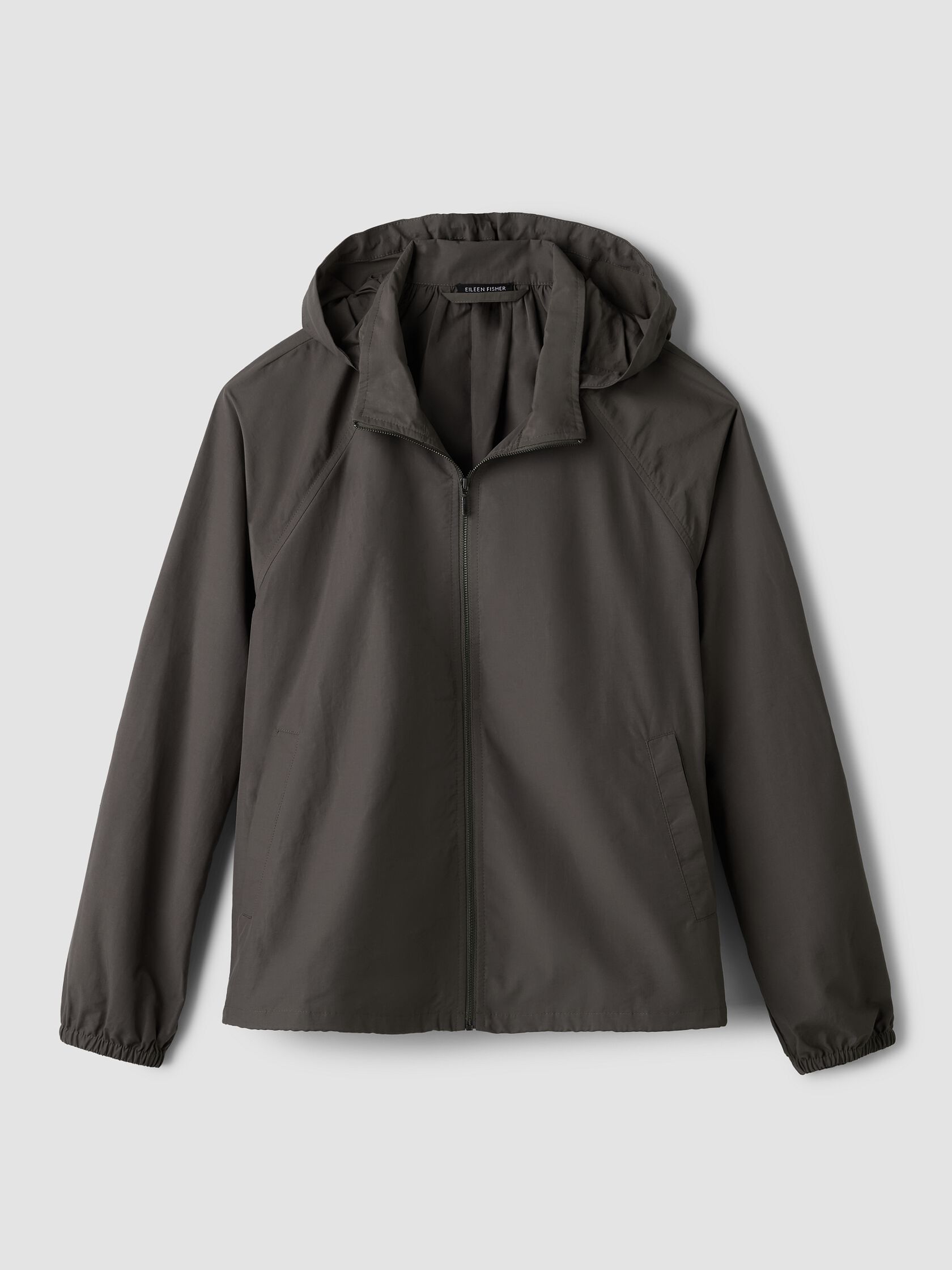 Light Cotton Nylon Hooded Coat
