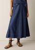Lightweight Organic Cotton Denim Half-Circle Skirt