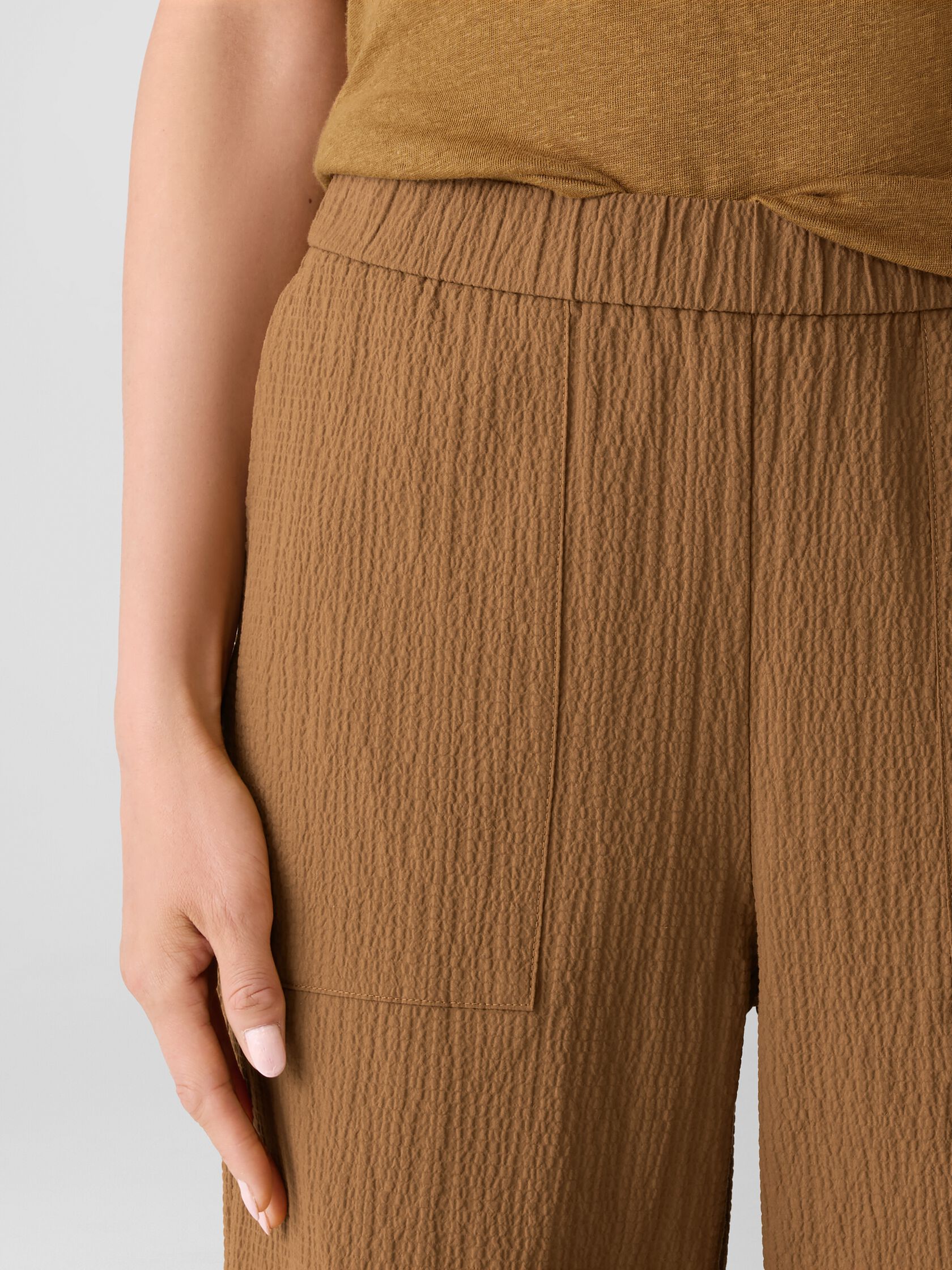 Organic Cotton Pucker Straight Pant