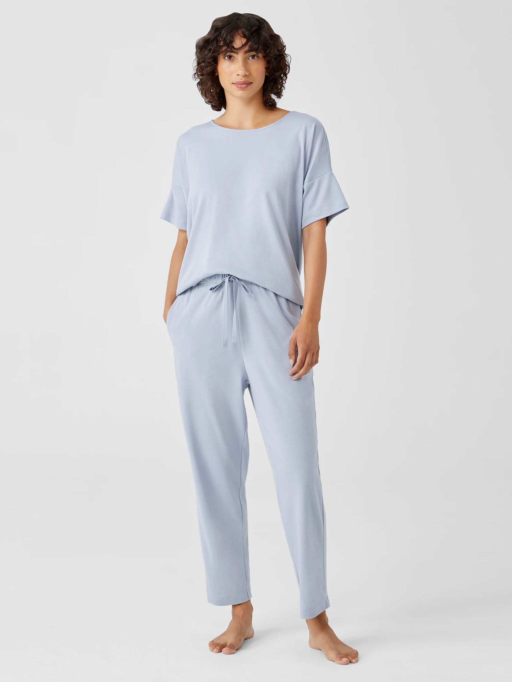 Cozy Organic Cotton Interlock Slouchy Pant