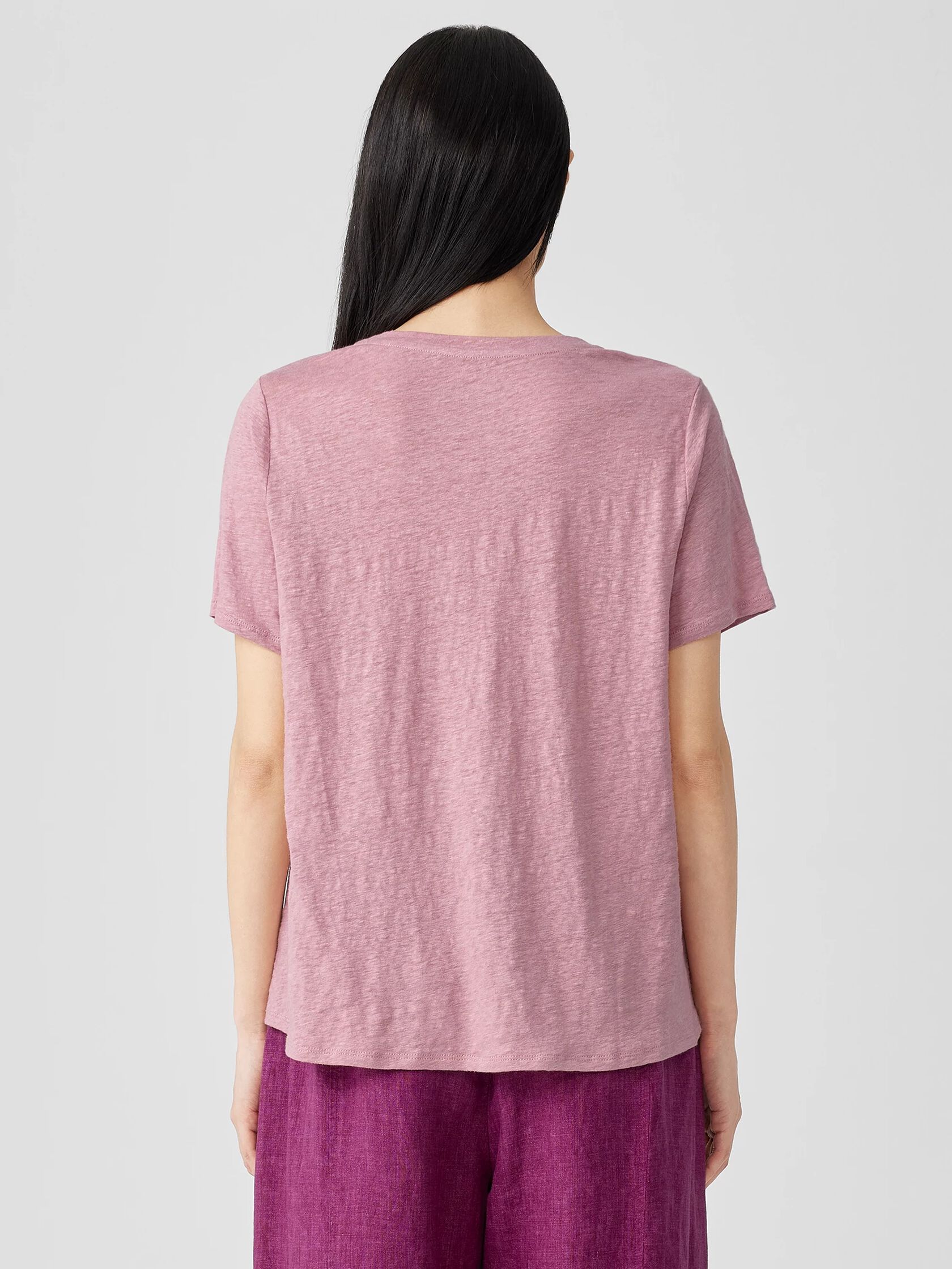 Organic Linen Jersey Crew Neck Tee