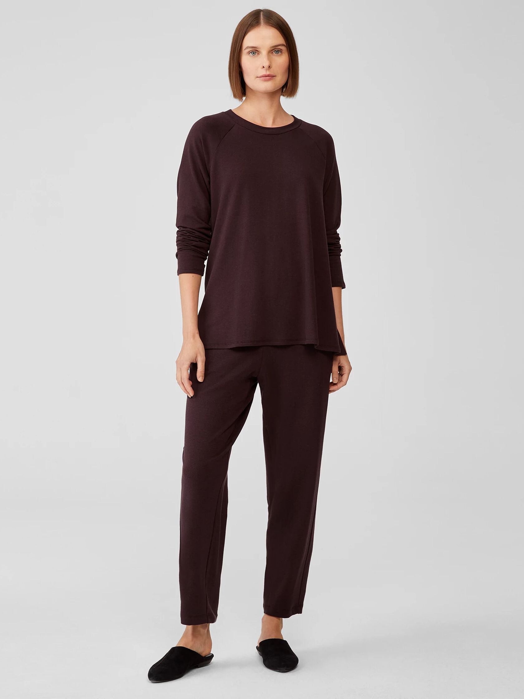 Cozy Brushed Terry Raglan-Sleeve Top