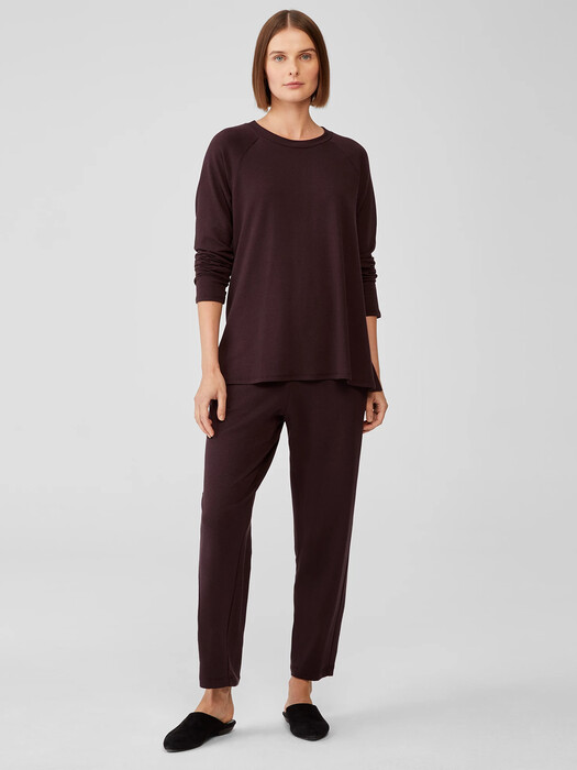 Cozy Brushed Terry Raglan-Sleeve Top