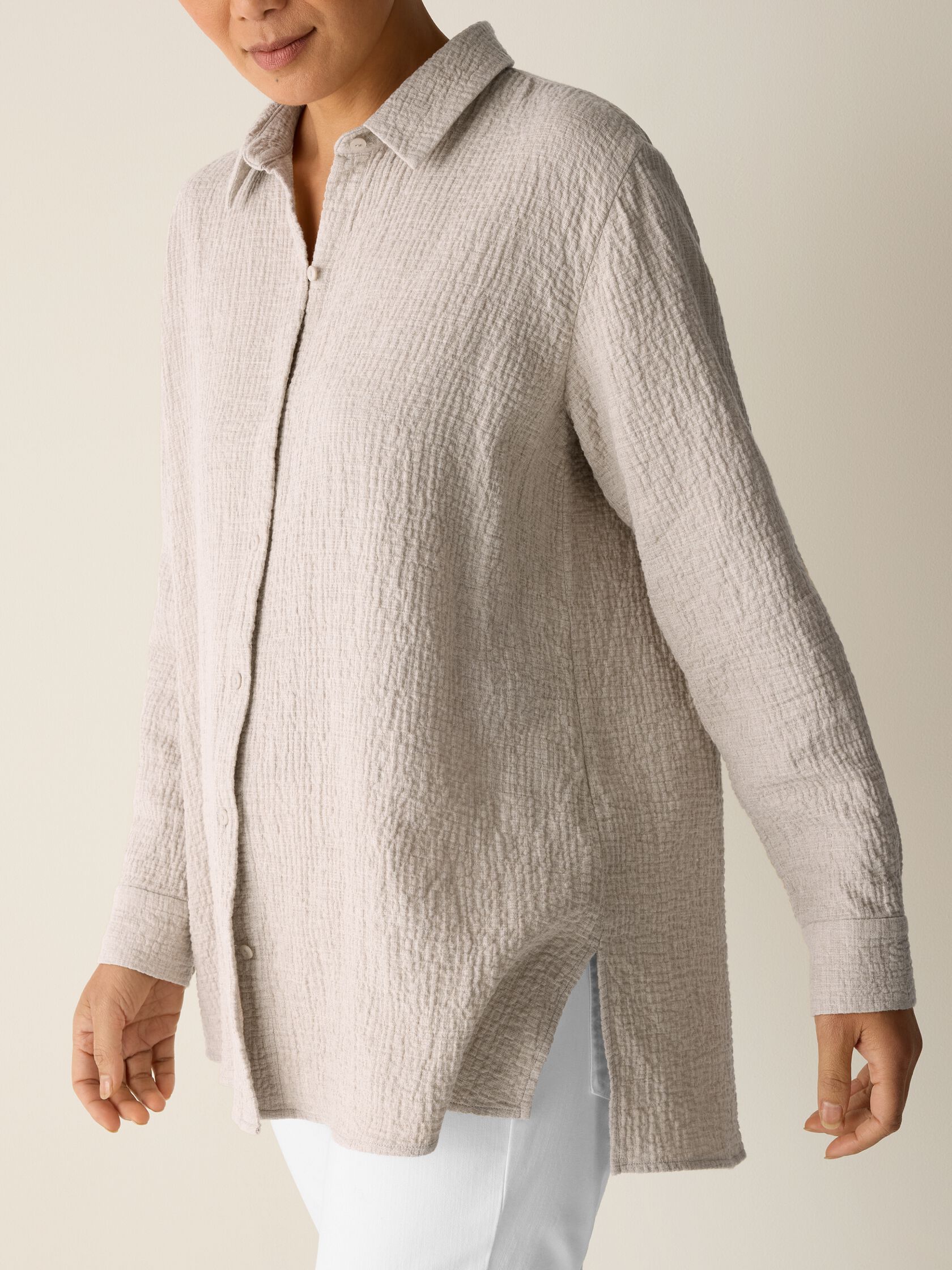 Organic Cotton Doubleweave Classic Collar Shirt