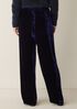 Velvet Pleated Straight Pant