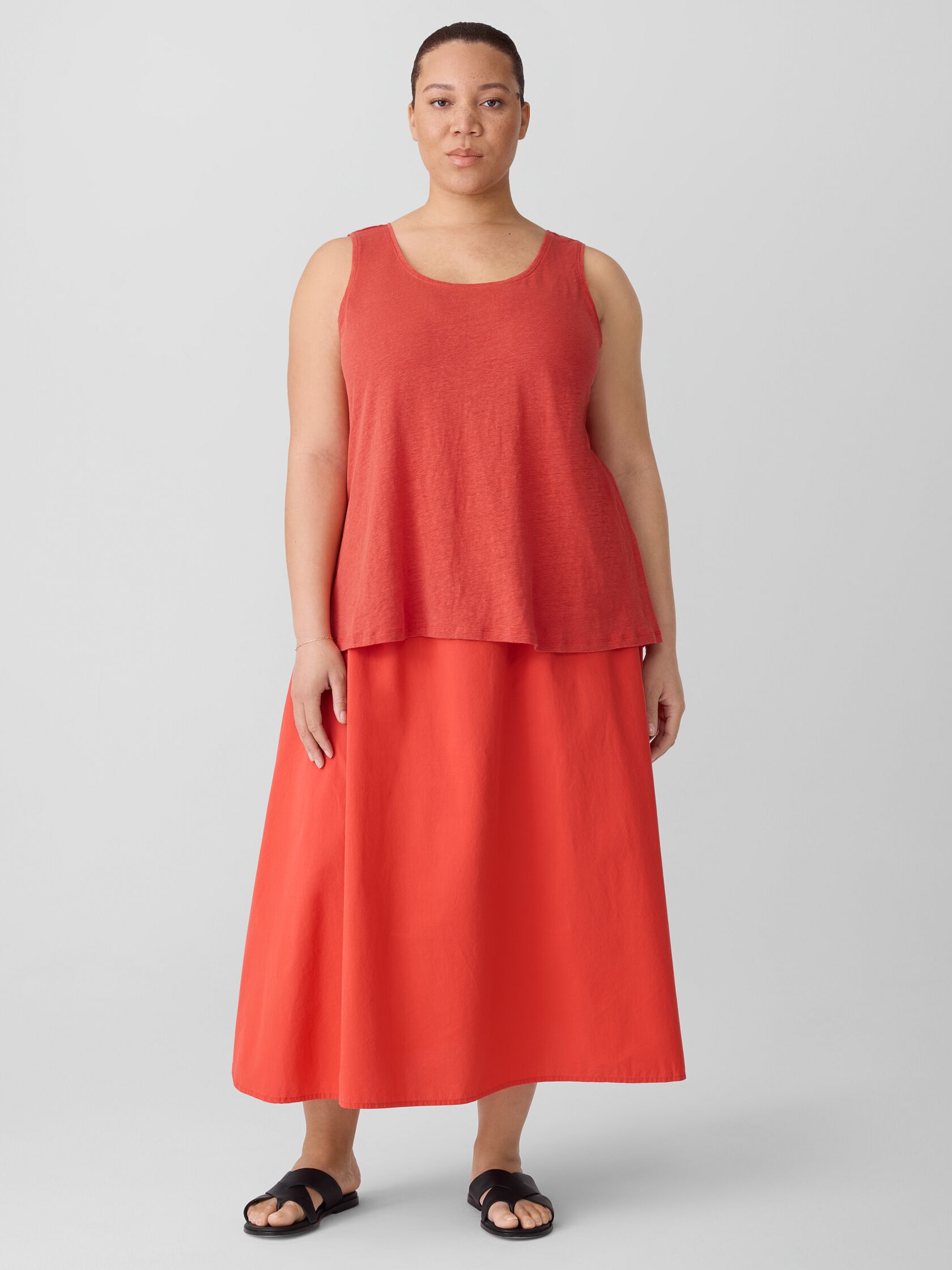 Organic Linen Jersey Scoop Neck Tank