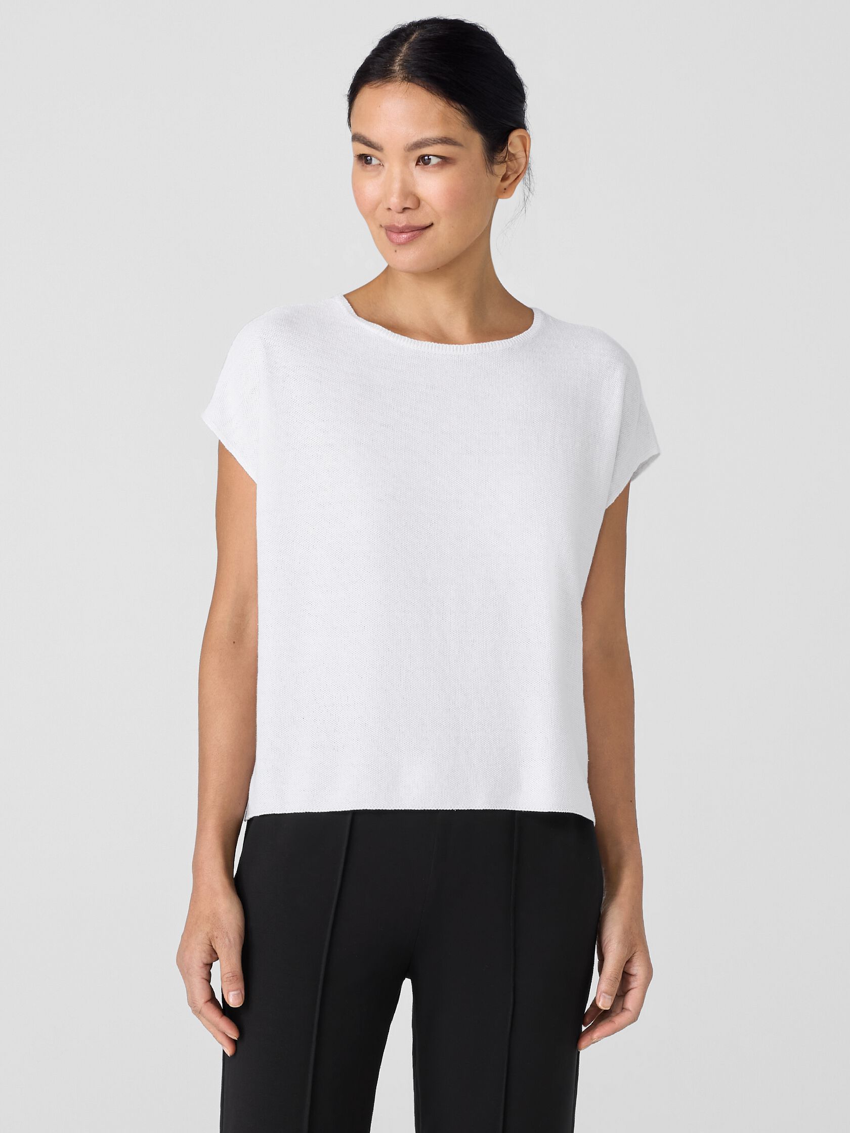 Organic Linen Cotton Square Top