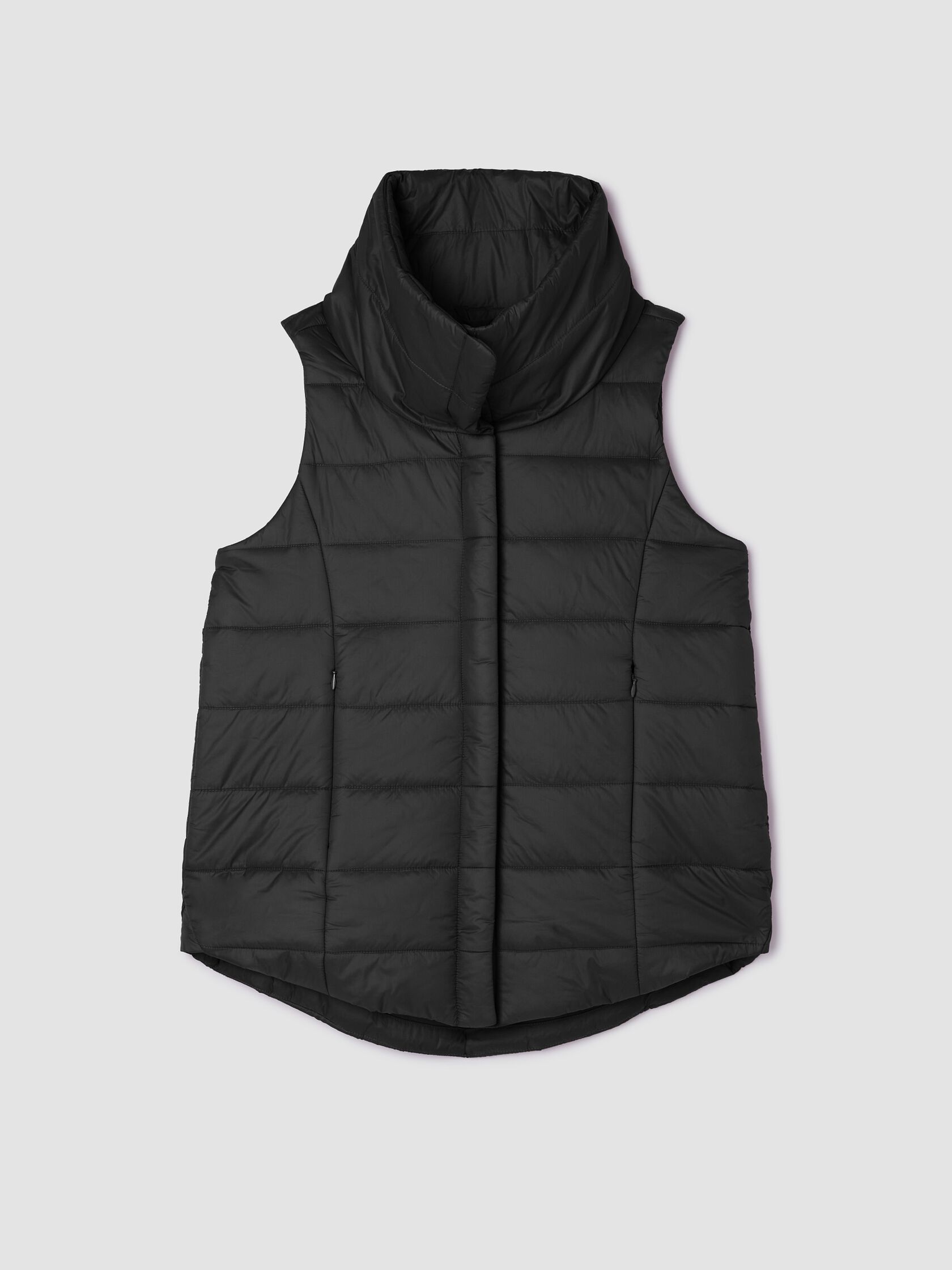 Eggshell Recycled Nylon Stand Collar Vest