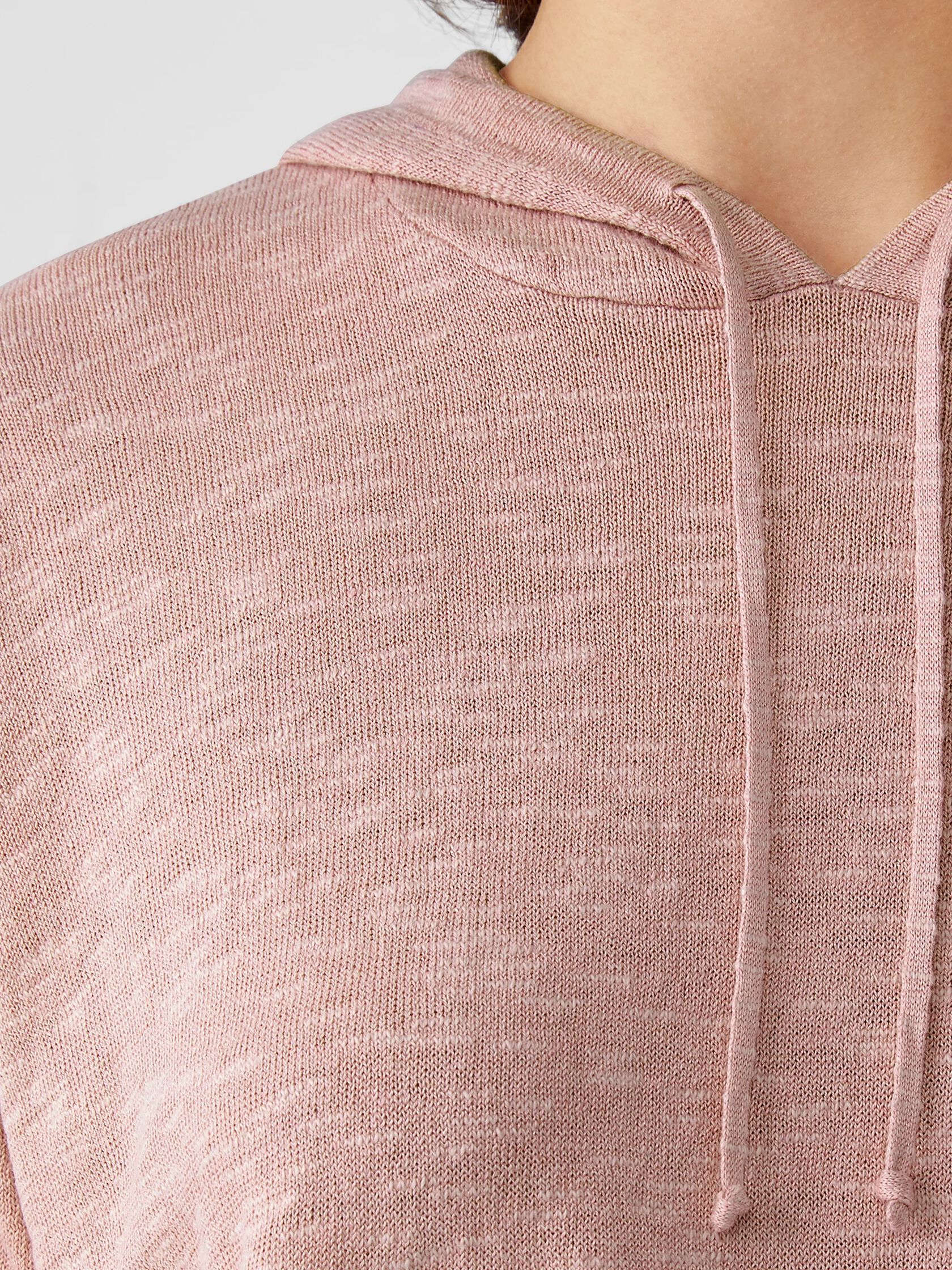 Organic Cotton Linen Slub Hooded Top
