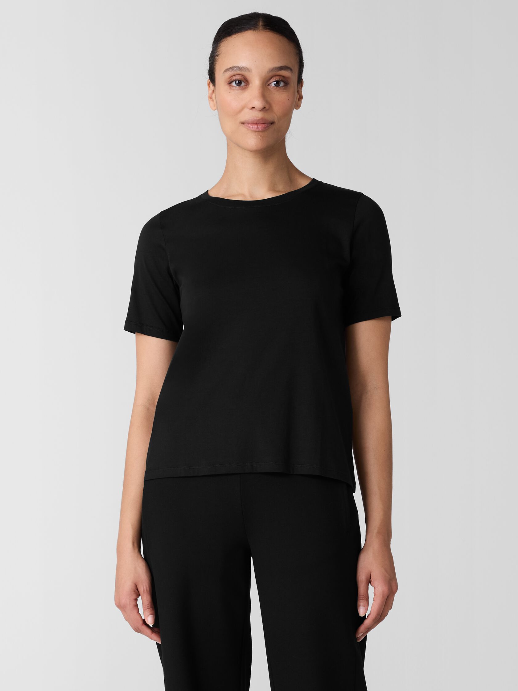Organic Pima Cotton Jersey Round Neck Tee