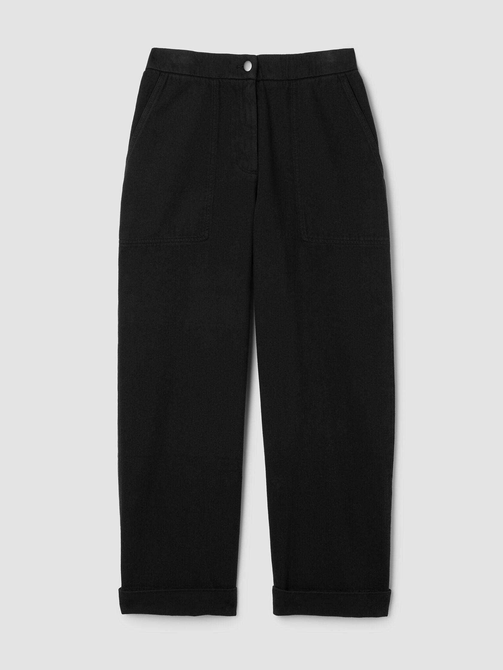 Garment-Dyed Utility Cotton Straight Pant