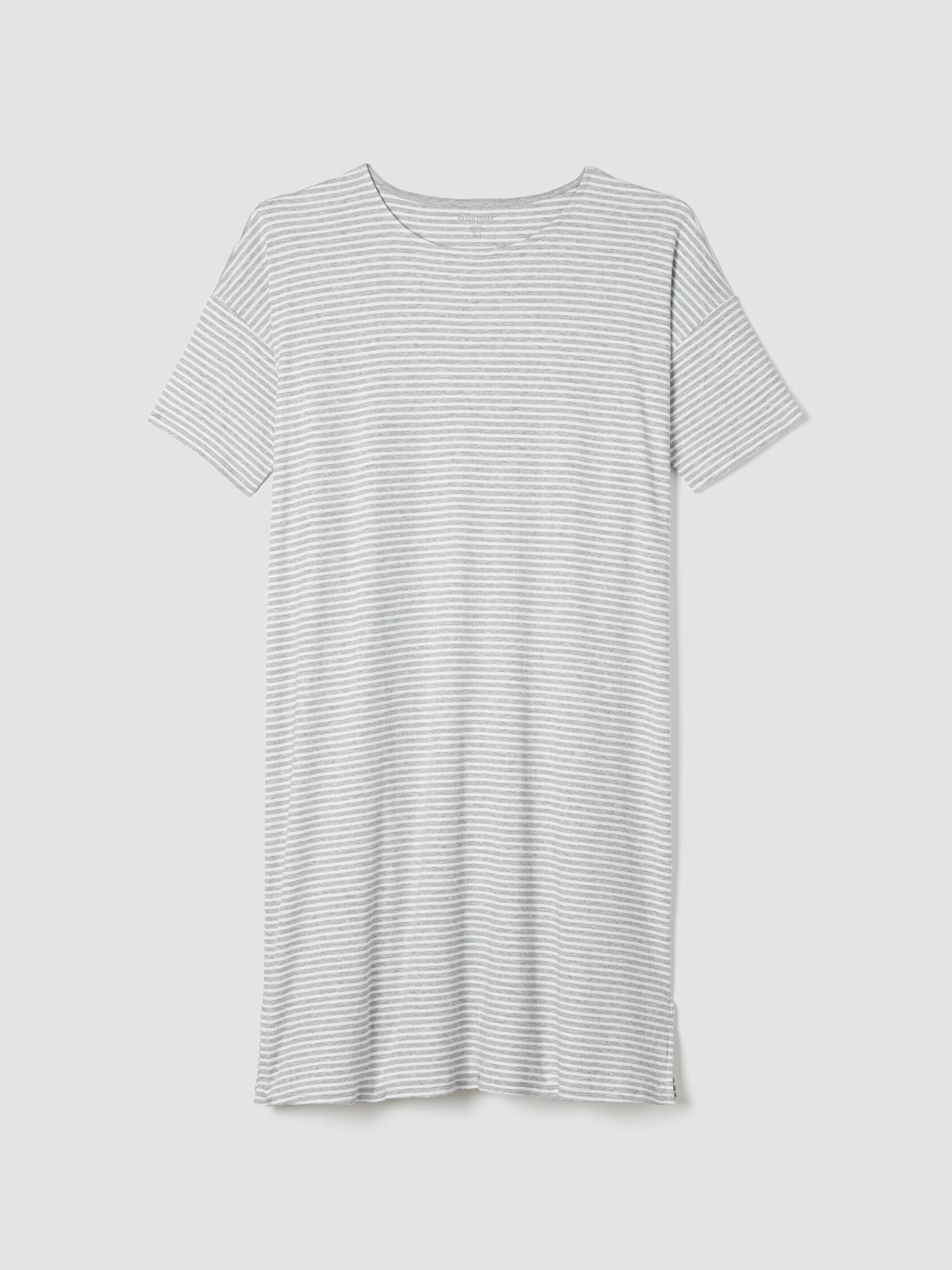 Striped Organic Cotton Interlock Sleep Dress