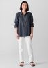 Airy Organic Cotton Twill Classic Collar Shirt