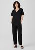 Cotton Hemp Stretch Lantern Jumpsuit