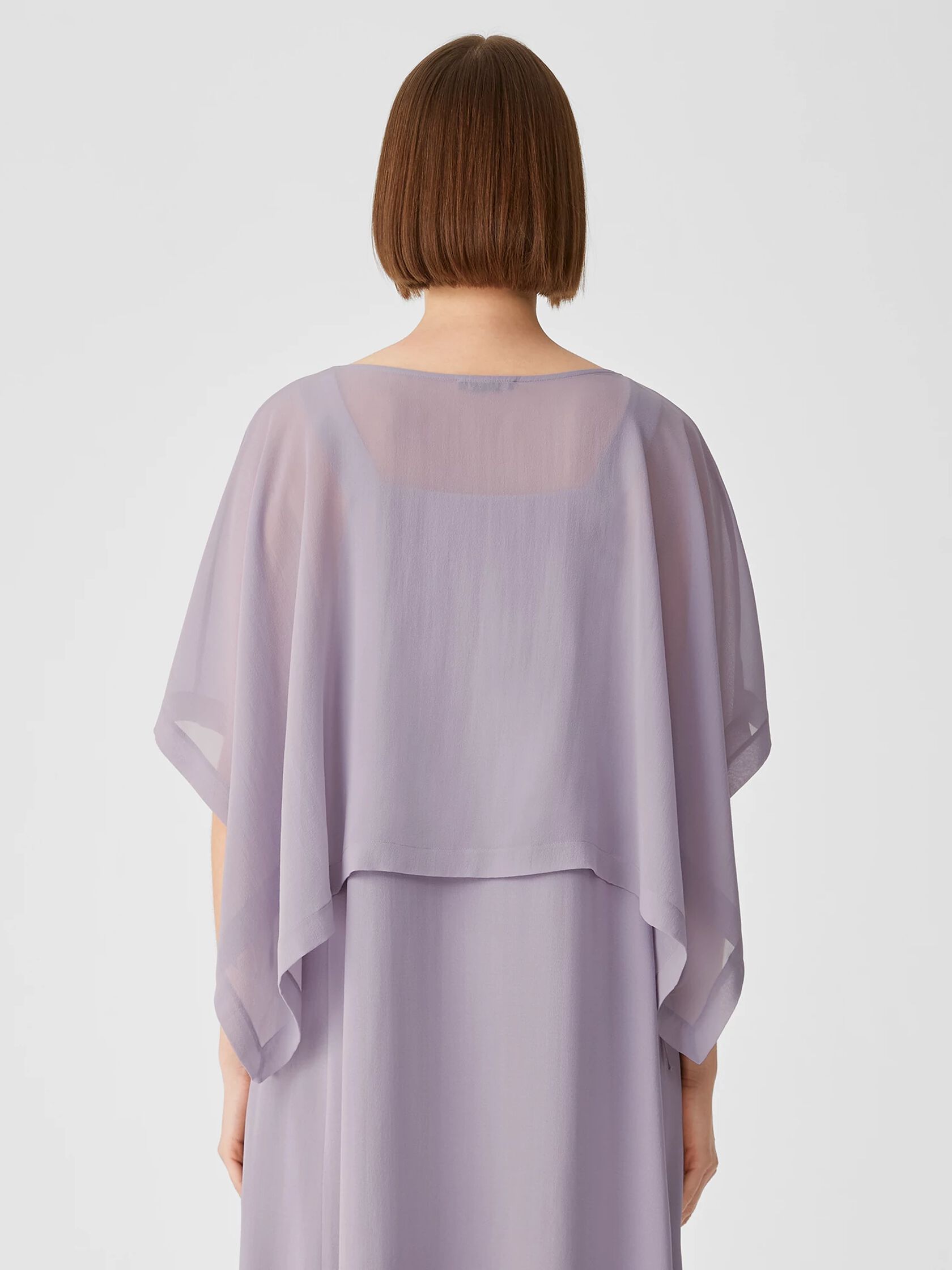 Sheer Silk Georgette Poncho