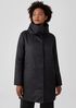 Eggshell Recycled Nylon Cocoon Coat