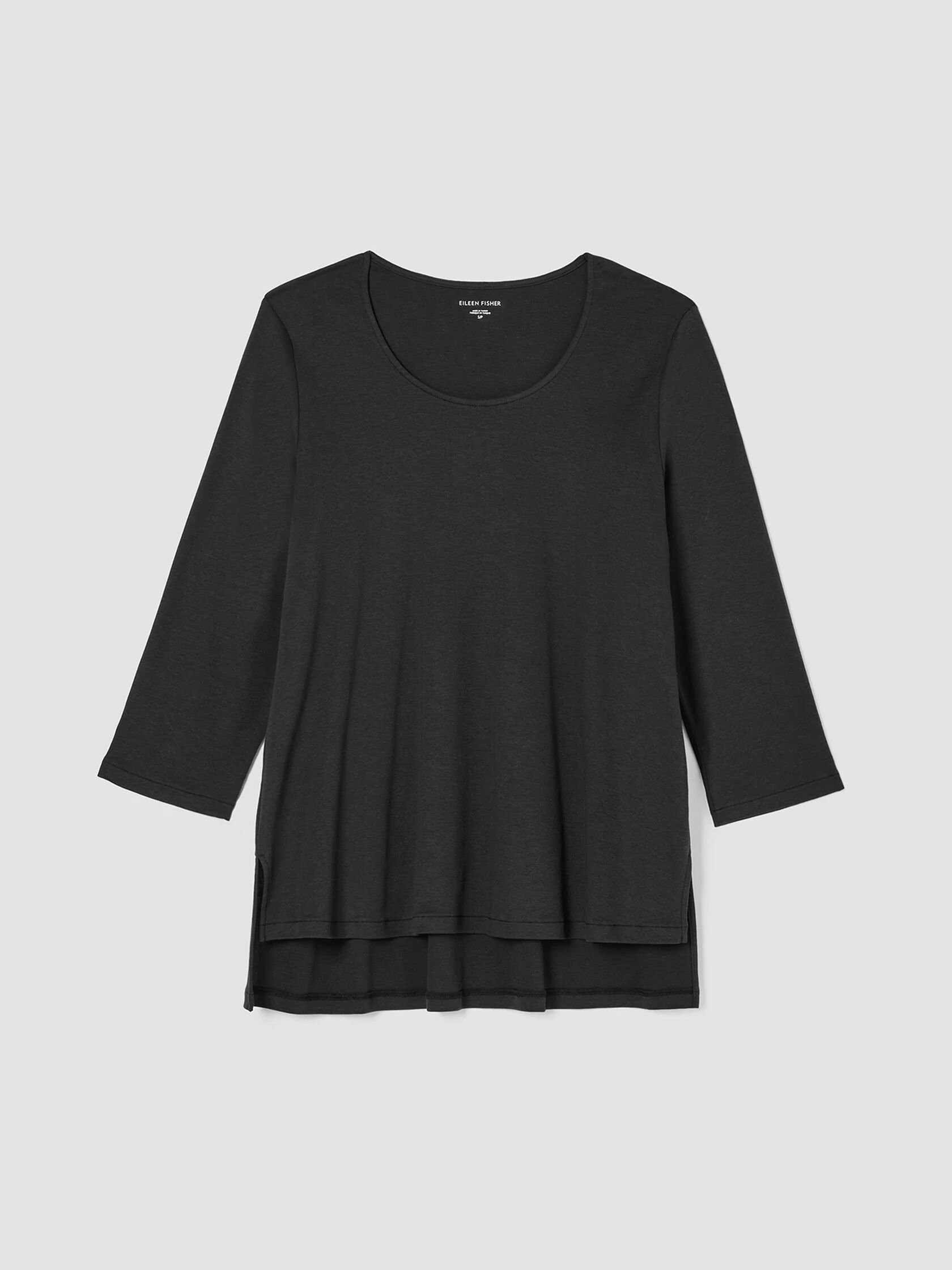 Cozy Organic Cotton Interlock U-Neck Top