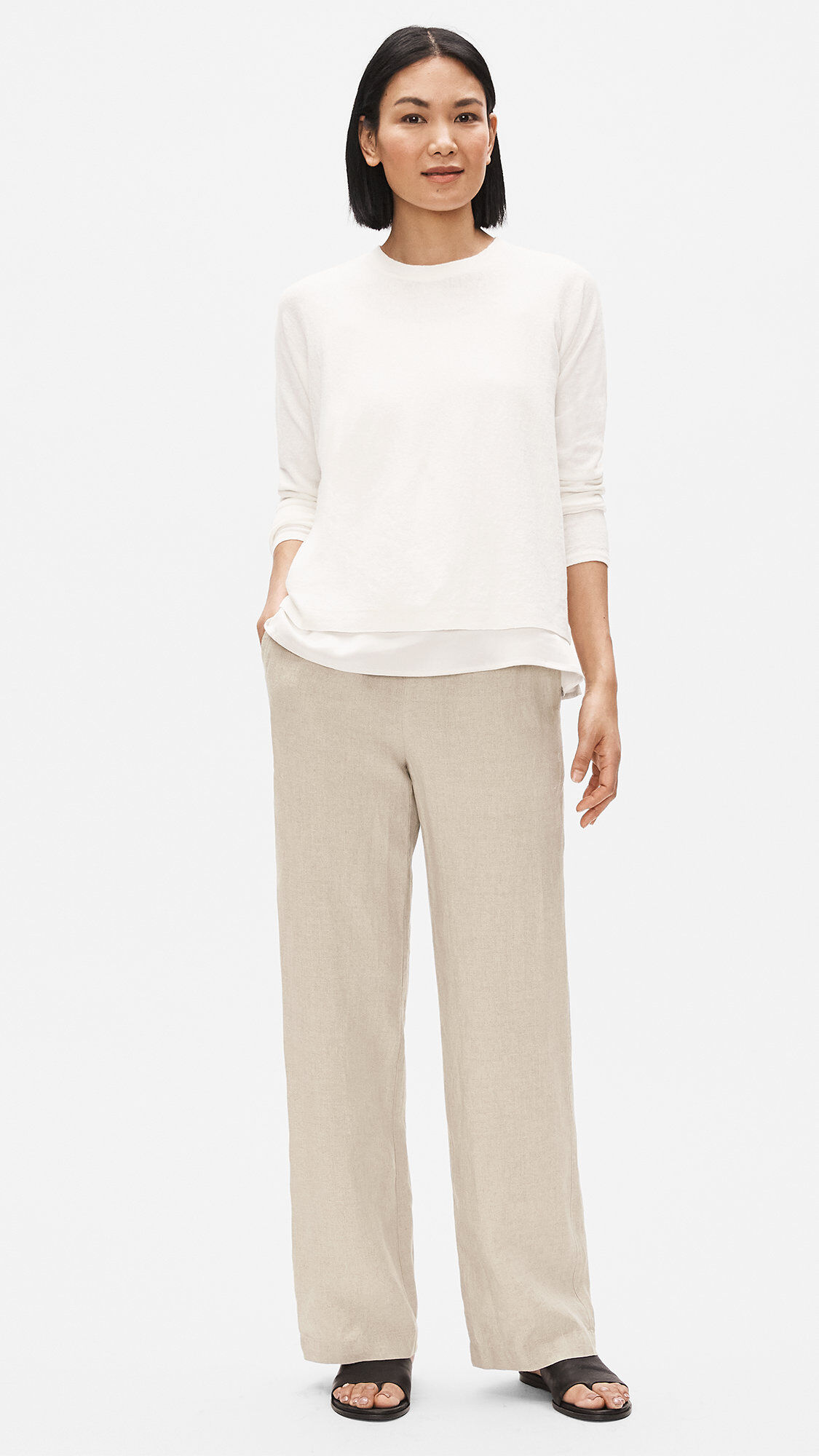 Organic Linen Straight Pant